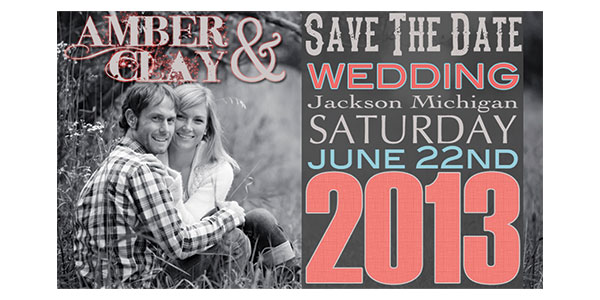 Clay and Amber Wedding Save the Dates